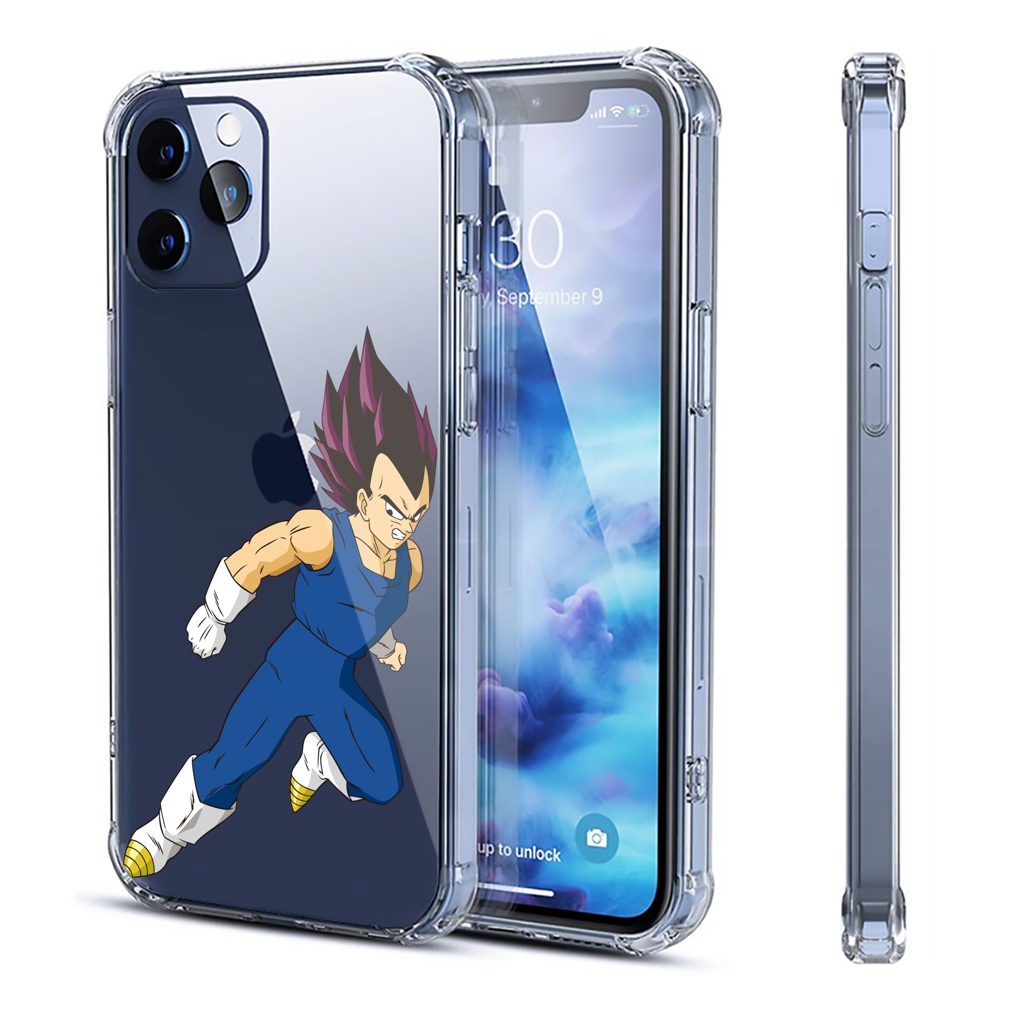 （画像用） ドラゴンボール ベジータ四世（Bejīta Yonsei）DRAGON BALL Vegeta IV 【iPhone 12シリーズ対応】透明スマホケース（クリアソフトケース）